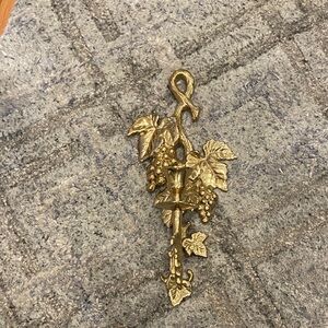 Vintage brass Grape Vine Wall Sconce Accent candleholder candle Home Wall Decor